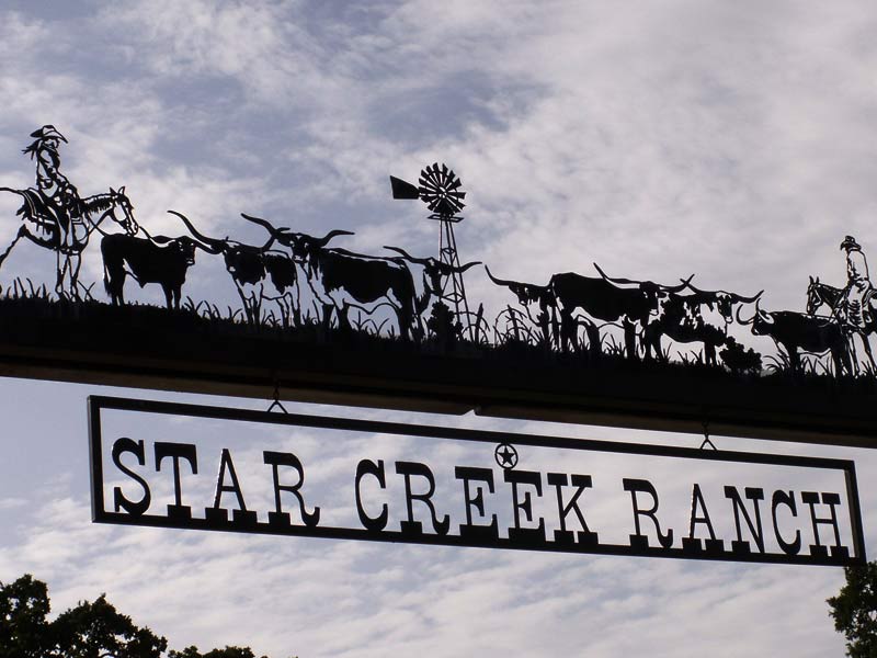 star creek ranch longhorn cattle - sign